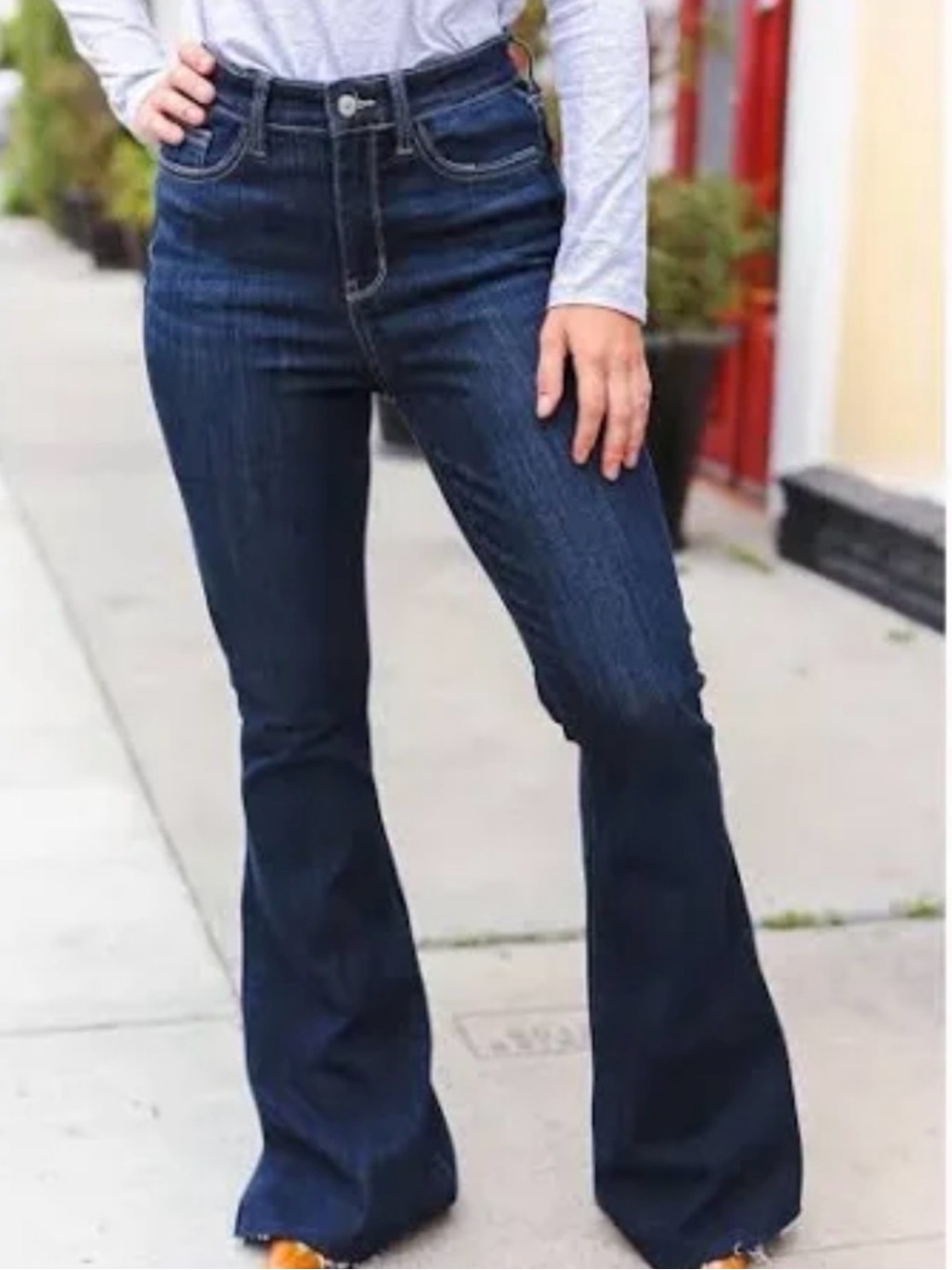 Judy Blue Dark Indigo High-Rise Flare Jeans